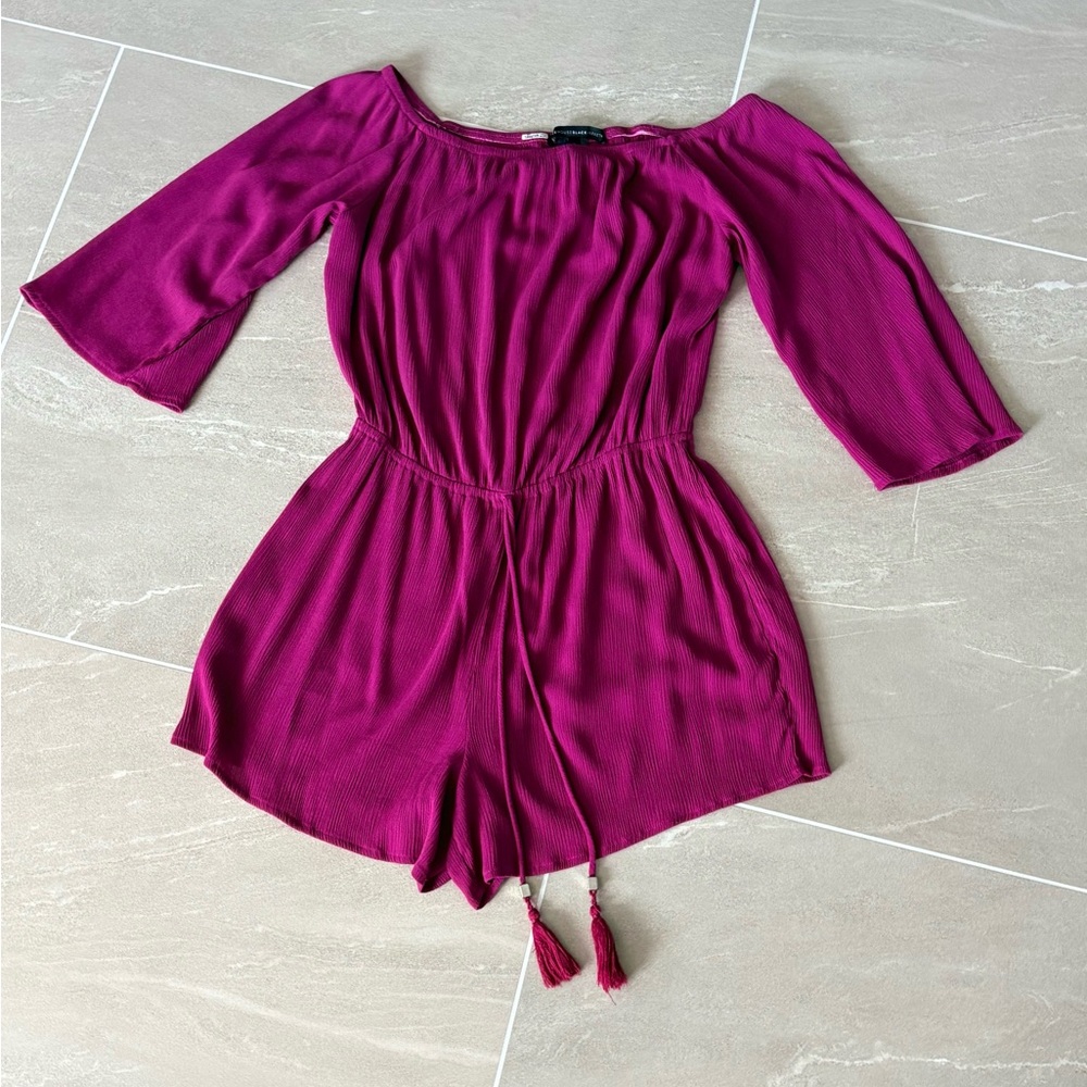 WHBM Women's Magenta Romper SZ S